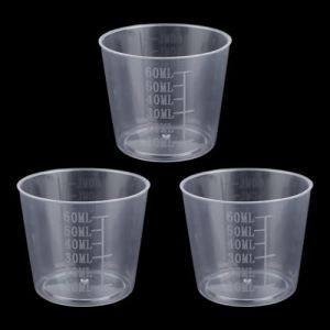 3pcs Rice Measuring Cups, 60ml Transparent Plastic Small Laundry Graduated Cup for Rice Cooker Replacement for Measuring Dry and Liquid Ingredients Kitchen Gadgets Tool (Beisong, neuf)