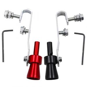 deegbbyi 2 Pièces Sifflet Sonore Turbo, Sifflet D'échappement, Simulateur de Son de Voiture Universel Siffler, Améliorateur de Bruit D'échappement, pour Tous Les Modèles de Véhicules (Noir + Rouge) (zhaoyam, neuf)