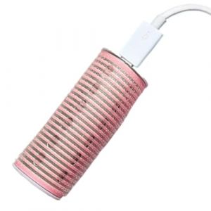 Bigoudis Chauds &ndash; Petit &Eacute;lectrique Chauffant USB, Rouleau Chauffant Instantan&eacute; En C&eacute;ramique, Outil De Coiffure Portable, Pince &Agrave; Boucles &Agrave; Piles, Cheveux Compacts | Rouleau Chaud Auto-agrippan (IronwoodIndustries, neuf)
