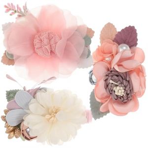 SUPVOX Lot de 3 Barrettes &agrave; Cheveux pour Petites Filles Pinces &agrave; Cheveux &agrave; Fleurs D&eacute;coratives en Plastique Rose Accessoires pour B&eacute;b&eacute; Fausses Perles pour F&ecirc;tes et C&eacute;r&eacute;monies (ZEZHNLIN, neuf)