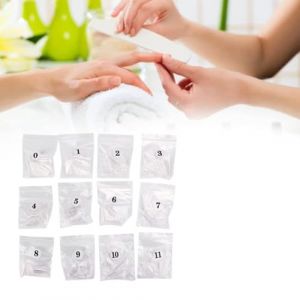 504 Pièces Professionnel Portable Nail Art Pointe Faux Faux Ongles Patch Bricolage Outil de Manucure Faux Faux Ongles Patch pour Salon (Transparent) (Herexty, neuf)