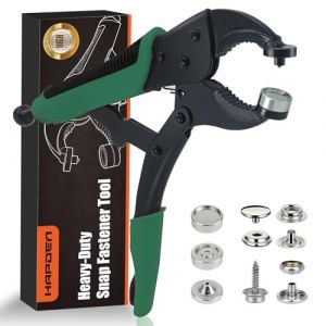 HAPDEN Pince Bouton Pression Metal, Outil De Pression Comprend 3 Matrices Et 40 Jeux De Boutons Pression 15mm pour Les Tauds De Bateaux Le Remplacement des Boutons Pression en MéTal (Vert) (HAPDEN, neuf)