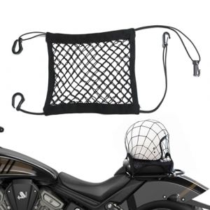 Filet Moto Bagage, 2 Pi&egrave;ces Filet Elastique, Filet Voiture Rangement, Filet de v&eacute;lo,Sangle Bagage Moto pour V&eacute;lo Moto Fixer Casque Bagage (Behaodian Store, neuf)