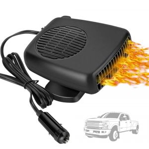 Showvigor Chauffage portable pour voiture Anti-bu&eacute;e D&eacute;givreur pour pare-brise, 12V Chauffage de voiture, Ventilateur chauffant, D&eacute;givreur avec poign&eacute;e ergonomique Allume-cigare Ventilateur chauffant (RUIQISHENG STORE, neuf)