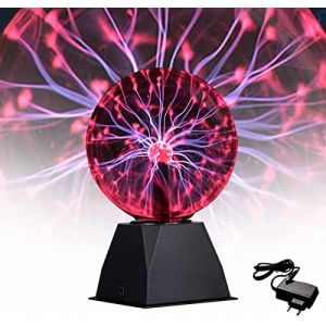 Comely Lumière de Boule de Plasma, Boule Magique Lampe de Sphère d'ion de Boule Sensible au Toucher, 5 Pouces Lampe Plasma pour Salon, Chambre, Bar, Décoration de Fête (RVA5026, neuf)