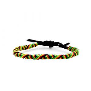 BDM - Bracelet Rasta Hippie, BOD Marley. Bracelet jama&iuml;cain avec Perles Rouges, Vertes, Jaunes et &eacute;lastiques. - Modelo 5 (BisuteriaDeModa, neuf)