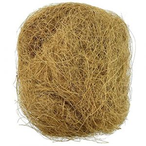 Fibre de Coco pour Oiseaux, 100 g, liti&egrave;re Confortable pour Petits Oiseaux et Animaux, mat&eacute;riau de Nourriture pour nid, id&eacute;al pour la Construction de nids et Les cachettes (Well buy, neuf)