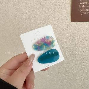 Texture, acétate, mode, frange contrastée, pince à bec de canard, mignonne, gouttelettes de graisse, petites épingles à cheveux, épingles à cheveux, accessoires pour cheveux pour femme (unBaiI, neuf)