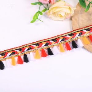 5.6 MèTres Bordure à Pompons Galon à Frange Pompon Garniture Bande Pom Garniture Pompon Garniture Bordure à Franges Pompons Ruban Pour Bricolage Artisanat Fournitures De Couture Accessoires DéCo (D) (Pearlhare, neuf)