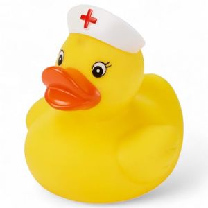 MIJOMA Canard de bain couineur - Mignon flottant pour enfants et adultes - Canards de bain durables pour jouer, collectionner et d&eacute;corer (infirmi&egrave;re) (MIJOMA, neuf)