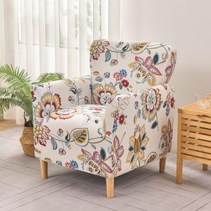 Housse de fauteuil de banquet extensible : housse de fauteuil moderne et luxueuse imprim&eacute;e lavable - Couleur unie - Pour chien et animal domestique (H-Jacquard) (shannaUK, neuf)