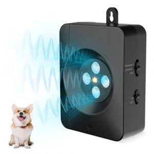 Anti Aboiement Chien, 55Ft Anti Aboiement Chien Ultrason, 3 Modes Solutions Anti-aboiement pour Chiens Intérieur Extérieur Rechargeable Boitier Anti Aboiement Petits Grands Voisins Ultrason Chien (yuanddesign, neuf)