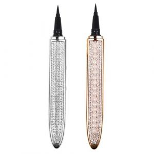 Hemobllo Lot de 2 Stylos Eye-Liner Auto-Adh&eacute;sifs Waterproof &agrave; Paillettes et Diamants Couleur Rose Perl&eacute; Dor&eacute; Eyeliner R&eacute;sistant &agrave; la Transpiration pour Maquillage Yeux Pr&eacute;cis et Longue (pattobold, neuf)