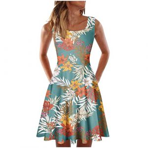 Robe de Plage Femme Ete Grande Taille Maxi Robe en Mousseline De Soie &Agrave; Motif Floral Col V Robe Longue Grande Taille Dentelle Imprim&eacute; Vintage &Eacute;l&eacute;gant Boho Robe de Plage Fond de Robe Noir (BAULMD（90% Big Promotion Without Discount Code ）, neuf)