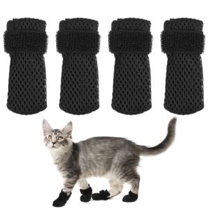 UKCOCO Chaussures Anti-Rayures pour Chat - Chaussons De Chat Réglables pour Gratter La Couverture De Protection De Patte De Chat en Polyester Chaussures De Chaussette Anti-Dérapantes (Gaporgira, neuf)