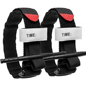 Feloyal Garrot Tourniquet 2 Pièces Accessoires de Garrot Tactique Kit d'urgence pour La Chasse et La Randonnée, pour Les Urgences Graves en Plein Air et La Randonnée de Contrôle des Pertes de Sang (Feloyal Official, neuf)