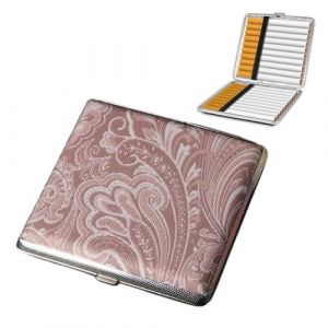 QOWIJEX 1 Pièce Porte-Cigarettes Femme Etui Boite a Cigarettes Porte Cigarette Femme en Aluminium Paquet de Cigarettes Fermeture Aimantée,Rose (liangyunuo, neuf)