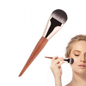 Brosse de fond de teint plat, pinceau de fond de teint plat pour le maquillage liquide - Fondation Makeup Brush Ultra Thin | Poignée en bois, applicateurs portables à poils doux pour le contour, la cr (jinckmz, neuf)
