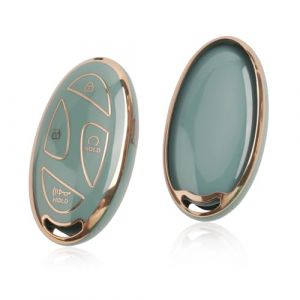 [Nouveau 2024] GAFAT Hyunda-i Tucson 2025/ Kona SX2 EV/ Ioniq 6/ Ioniq 5/ Sante Fe 2024 2025 2026 Coque de Clé de Voiture, Housse de Protection pour Clé, TPU Gel de Silice [5 Boutons] (Bleu) (GAFAT(EU), neuf)