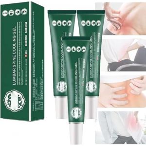 Lumbar Type Cold Compress Gel, Lumbar Spine Cooling Gel,Natural Herbal Joint Pain Relief Spray,Cooling Gel for Muscles and Joint Pain Relief,Long Lasting Relief (3 Pcs) (wuhanshiweiyangdishangmao, neuf)