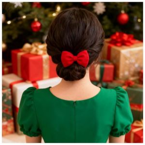 Enautoabs Barrette Avec Noeud Rouge Barrette Avec Noeud Mignon Barrette Avec Petit Noeud En Satin Barrette Avec Noeud Soyeux Barrette Avec Noeud R&eacute;tro Barrette En Forme De Noeud Barrette D&eacute;corative (Enautoabs, neuf)