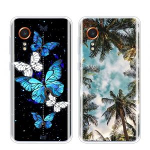 SEHEYA 2 Pièces Coque pour Samsung Galaxy Xcover5 / Xcover 5 Étui en Silicone Design de Créatif TPU Souple Transparent Aesthetic Antichoc Housse, Papillon Été (SEEYA, neuf)