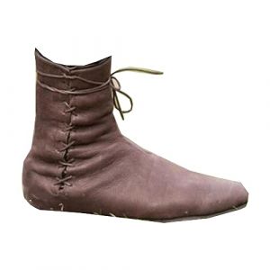 SIULAS Bottes en Cuir PU - Renaissance Medieval Cosplay Boots Bottes de Moto à Lacets Combat Vintage Distressed Bottes en Cuir PU Bottes de Mode pour Femmes et Hommes Cosplay,Marron,41 (ZGYKOBE, neuf)