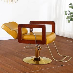 PA-DABAOO Fauteuil De Coiffure Inclinable, Pivotant À 360 Degrés, Pompe Hydraulique Robuste, Hauteur Réglable De 86 À 93 Cm, Fauteuil De Shampoing Professionnel,Jaune (Panda-Dabaoo, neuf)
