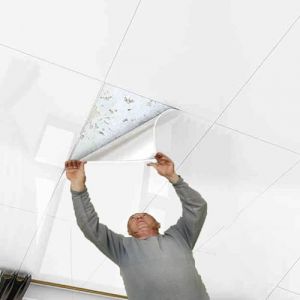 Dalles de Plafond Autocollantes en PVC pour Salle de Bain, à Coller, décoratives pour Bureau, sans Clous, lavables (40 pièces) (yongyongdian2024, neuf)