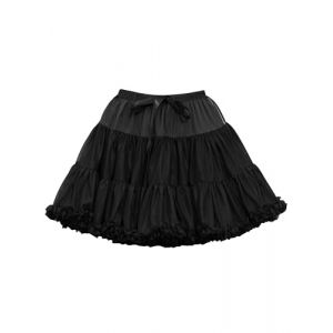 Wikoan Jupons Femme Court Petticoat Jupon sous Robe Jupon de Mari&eacute;e pour Robes de Mari&eacute;e Jupe Tulle Vintage Fond de Robe A-Ligne Tutu Party Noir L-XL (Wikoan Direct, neuf)