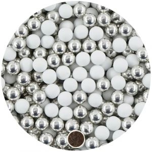 EinsSein 1kg dragees mariage boules de chocolat Mix 1 cm petit blanc-argent | Dragées baptême fille garcon communion aux amandes | feter et recevoir fêter de fete couleur pas cher aux bombe tag voir (Shopingeneur, neuf)