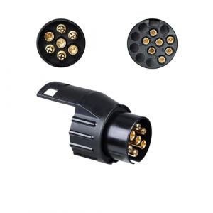XUEYI Adaptateur Remorque 7 Broches vers 13 Broches, Adaptateur Prise Attelage 7 Broches vers 13 Broches, Adaptateur 7 vers 13 Broches pour Remorque, Voiture, Camion, Caravane (XUEyi, neuf)