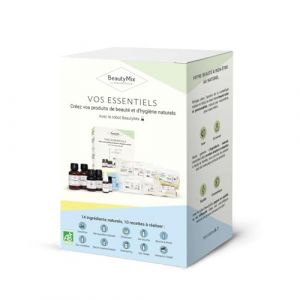 Coffret "Vos Essentiels" : Votre Routine de Cosm&eacute;tique Maison Compl&egrave;te - A r&eacute;aliser avec le Robot BeautyMix - R&eacute;alisez 10 recettes de produits d'hygi&egrave;ne pour une routine compl&egrave;te naturelle et DIY (MY COSMETIK, neuf)