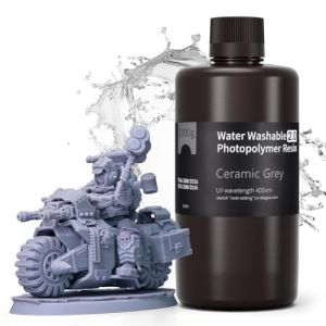 ELEGOO R&eacute;sine Lavable &agrave; l'Eau 2.0, Gris 1000g, Liquide d'Impression 3D &agrave; Durcissement Rapide &agrave; UV de 395-405 nm, R&eacute;sine Imprimante 3D Water Washable pour imprimantes 3D LCD/SLA/DLP (YC TECK, neuf)