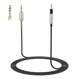 C&acirc;ble audio de rechange de 2 m compatible avec les casques Sennheiser Momentum 1.0, Momentum 2.0, Momentum 3, Momentum 4, HD1 avec adaptateur de 6,35 mm (Zosvoses, neuf)