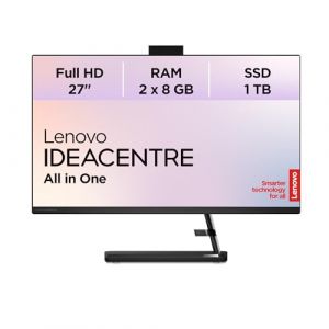 Lenovo IdeaCentre AIO 3 27ALC6 AMD Ryzen™ 7 7730U 68,6 cm (27") 1920 x 1080 Pixels PC All-in-One 16 Go DDR4-SDRAM 1 to SSD Windows 11 Home Wi-FI 6 (802.11ax) Noir (Icoza ?, neuf)