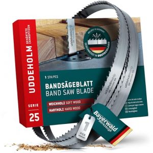 Bayerwald Uddeholm lame de scie à ruban à pointes dentées trempées - 3380 x 25 x 0.5 x 7 / pour tous les types de bois courants/bande de scie adaptée à Elektra Beckum. Einhell. Metabo et bien d'autres (Sawblade King, neuf)