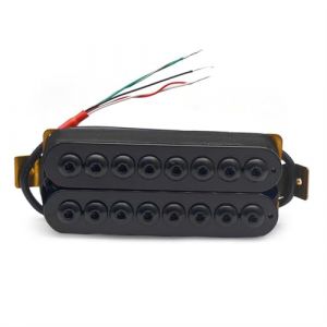 ZAMASS Micro pour Guitare Electrique Micro De Guitare &Eacute;lectrique &Agrave; Double Bobinage Et Double Bloc Micro De Guitare &Eacute;lectrique &Agrave; 8 Cordes Umbrella Micro sans Cadre Noir(Bridge B) (He_Shuo, neuf)