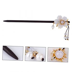 minkissy épingle à cheveux en bois de perle pince à cheveux de mariage filles gemmes de cheveux accessoires de cheveux de mariée perle pince à cheveux vintage Épingle à cheveux perle Bambou (Prettbeauty, neuf)