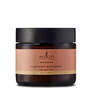 Sukin Brightening Glow Night Moisturiser for Women 1.69 oz Moisturizer (Perfect Symmetry, neuf)