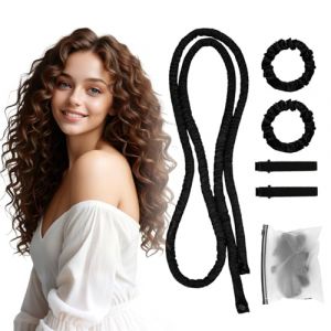 Boudin Cheveux Boucle sans Chaleur, Rouleau Boucle Sans Chaleur, Bandeau de Bigoudis Sans Chaleur, Bigoudi boucle Cheveux de Sommeil Doux, pour Cheveux Longs Moyens et Courts (Rainbowbridge Marketing Kft., neuf)
