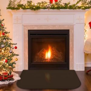 Plaque de protection anti-étincelles : plaque de sol de cheminée pour cheminée 102 x 50 cm Tapis de protection de sol ignifuge pour cheminées Support ignifuge Plaque de sol pour protéger le sol contre (BSS STRONG MARK S.R.L., neuf)