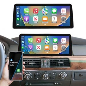 Road Top Autoradio 12,3 Pouces Car Radio Carplay Touchscreen pour BMW 5 Série E60 E61 2003-2008 année avec CCC système, pour Apple Carplay/Android Auto/Mirrorlink/Navigation (Road Top, neuf)