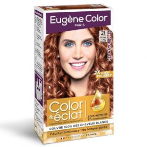 Coloration Permanente 21 Blond Clair Cuivr&eacute; Huile d'Argan Color & &Eacute;clat EUGENE COLOR - la boite de 115 ml Lot De 3 - Par Lot (March&eacute; Parisien, neuf)