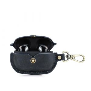 CONTACT'S FAMILY &eacute;tui de Protection pour Sony WF-1000XM5, &eacute;tui Portable en Cuir v&eacute;ritable Compatible avec Sony WF 1000XM5 avec Crochet pour cl&eacute;(Bleu) (CONTACTS FAMILY-ketaisi, neuf)