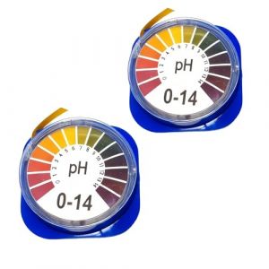 LifgWas Bandelettes de Test de pH Universel 0-14, 2 Rouleaux de 5 M&egrave;tres avec Bo&icirc;tier Plastique, pour Test Urinaire, Spa, Aquarium, Piscine, Papier pH (SongFeiX, neuf)