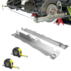 Umisu Outil d’Alignement de Roues Avant 2 Pièces pour Voiture, Plaques de Géométrie Auto Robustes avec 2 Mètres Rubans 5M, Mesure Précise du Carrossage et du Parallélisme, Argenté (Peanomoa, neuf)