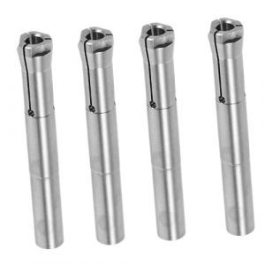 Healvian 4 Pi&egrave;ces Spring Collet Chuck Acier Inoxydable Mandrin &agrave; Ressort Trois Mors pour Perceuse &agrave; Ongles Adaptateur de Mandrin Pour Outils de Manucure et DIY (Le Sengyu, neuf)