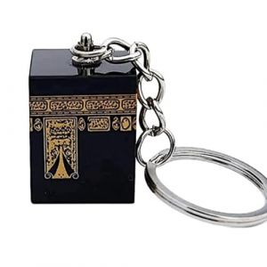 Porte-cl&eacute;s Kaaba en Cristal avec Bo&icirc;te Cadeau &ndash; Porte-cl&eacute;s Islamique Symbolique &ndash; Id&eacute;al Ramadan, A&iuml;d, Hajj & Omra (Safwa Boutique, neuf)