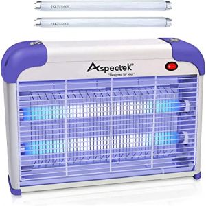 ASPECTEK Bug Zapper et Insecticide ¨¦lectrique d'int¨¦Rieur Contre Les moustiques, Les Insectes et Autres ravageurs - Lampe Anti-Insectes puissante 2800V 20W, Comprend 2 Ampoules UVA de Remplacement (Deals_Republic, neuf)